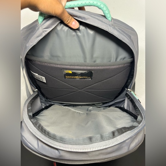 NWT The North Face Women\'s Recon Gray Backpack with Mint Green Accents main image 7